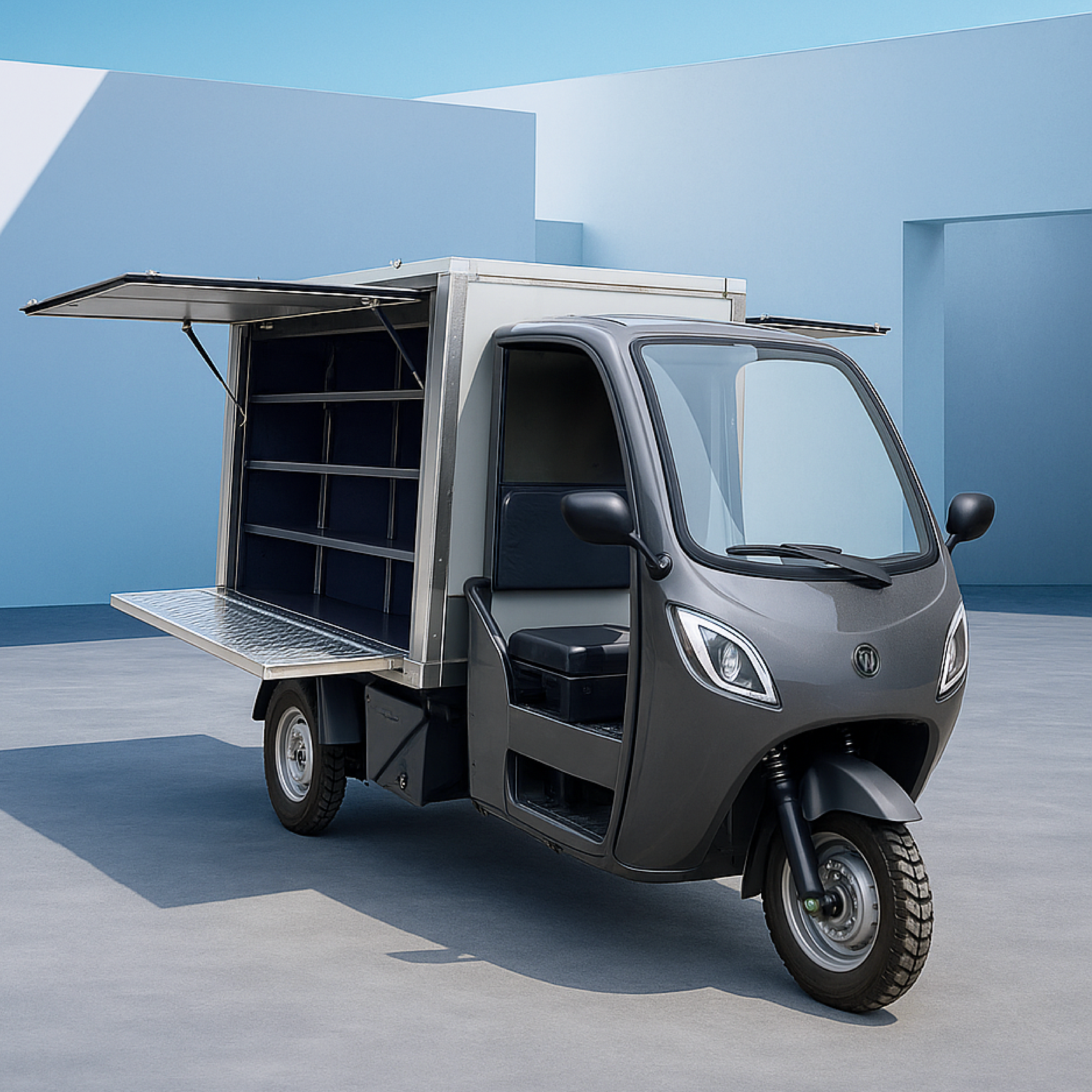 Pintu Samping Dapat Dibuka ke Atas dan ke Bawah hingga 90°