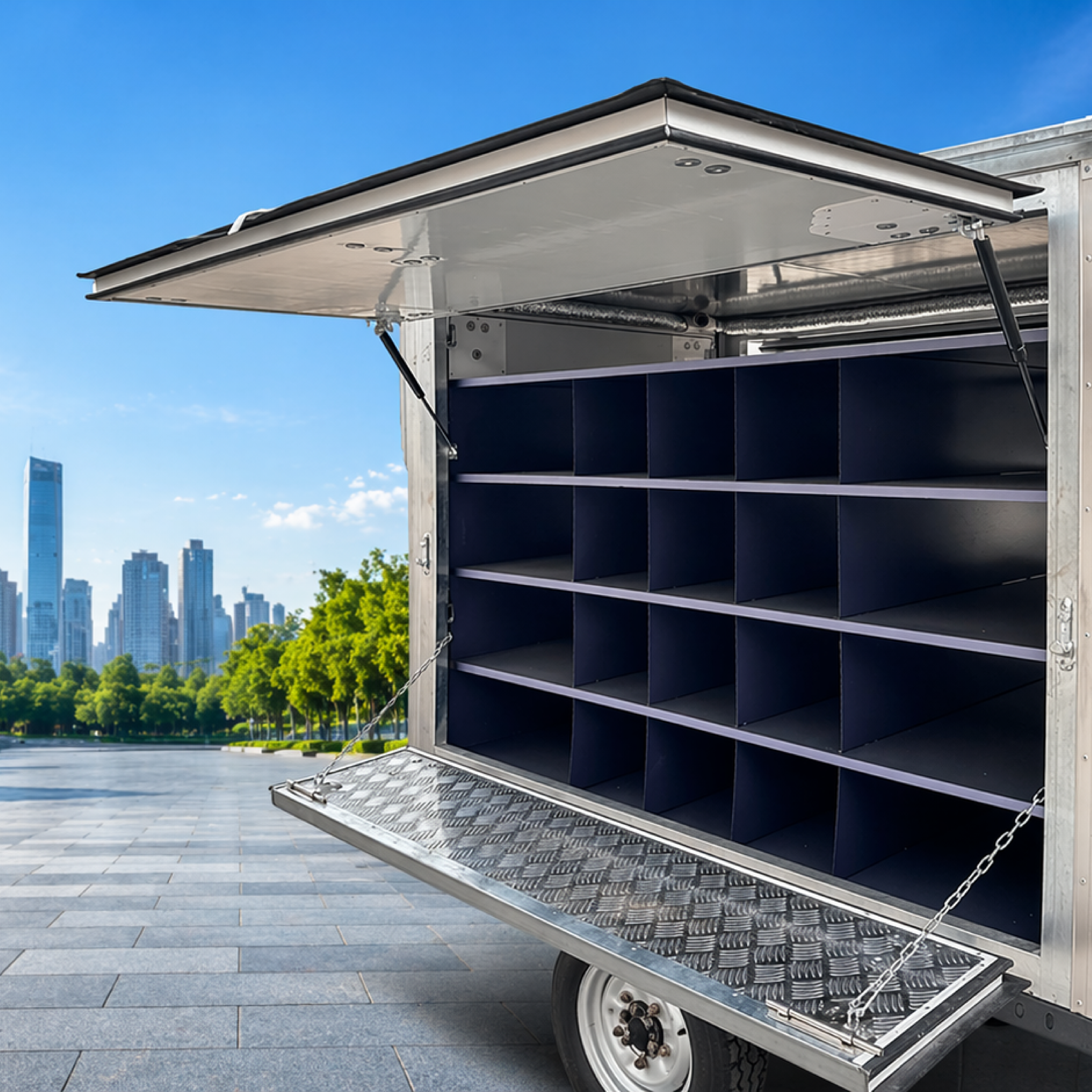 Kompartemen Penahan Panas Dapat Menampung 750 Baki Makanan