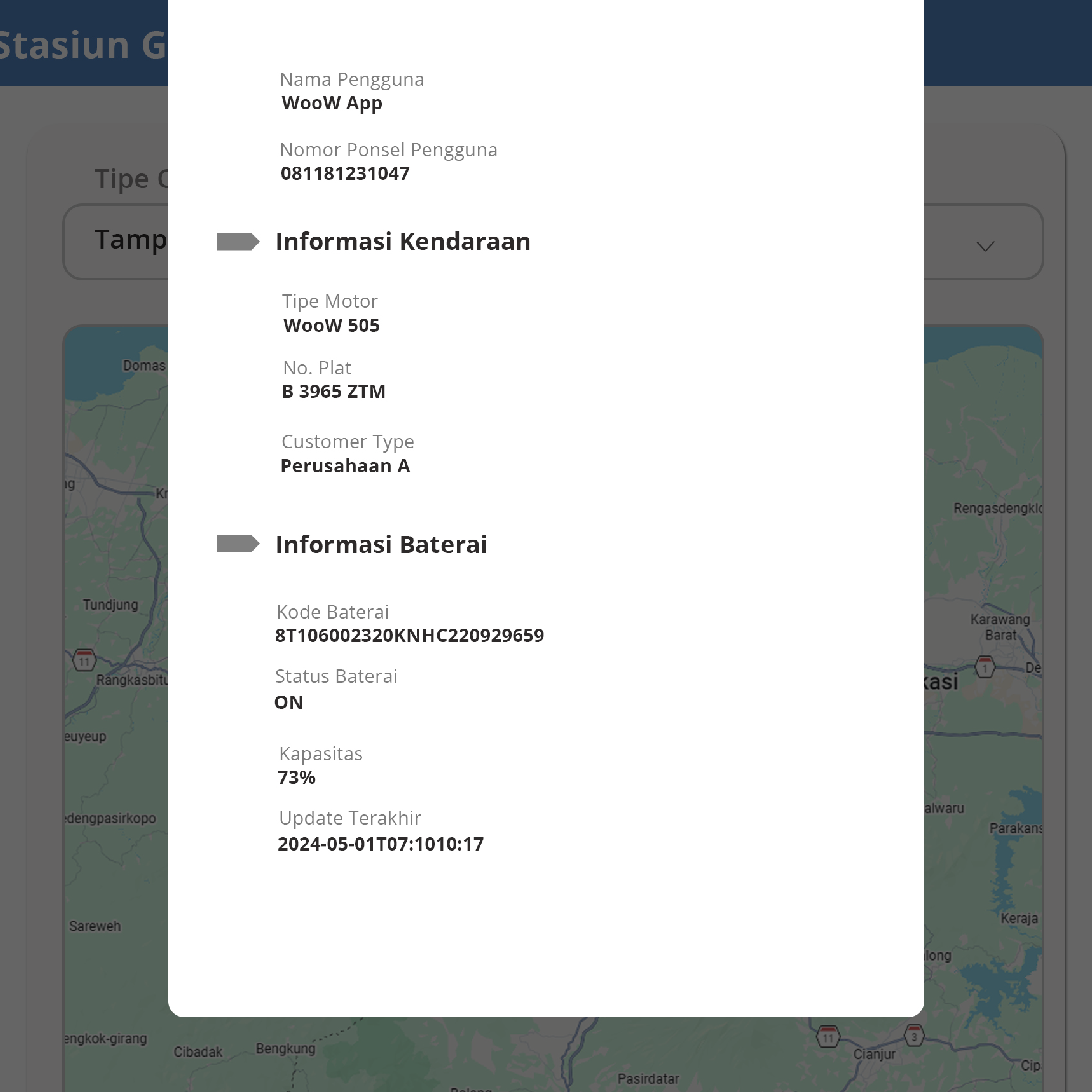 Aplikasi Monitoring Pengemudi & Motor